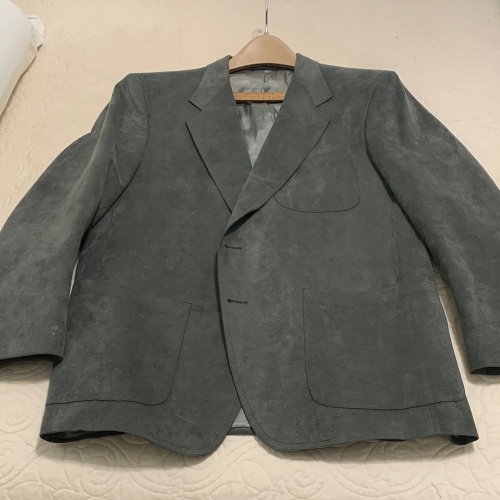 Elegant Suede Charcoal Blazer for Men